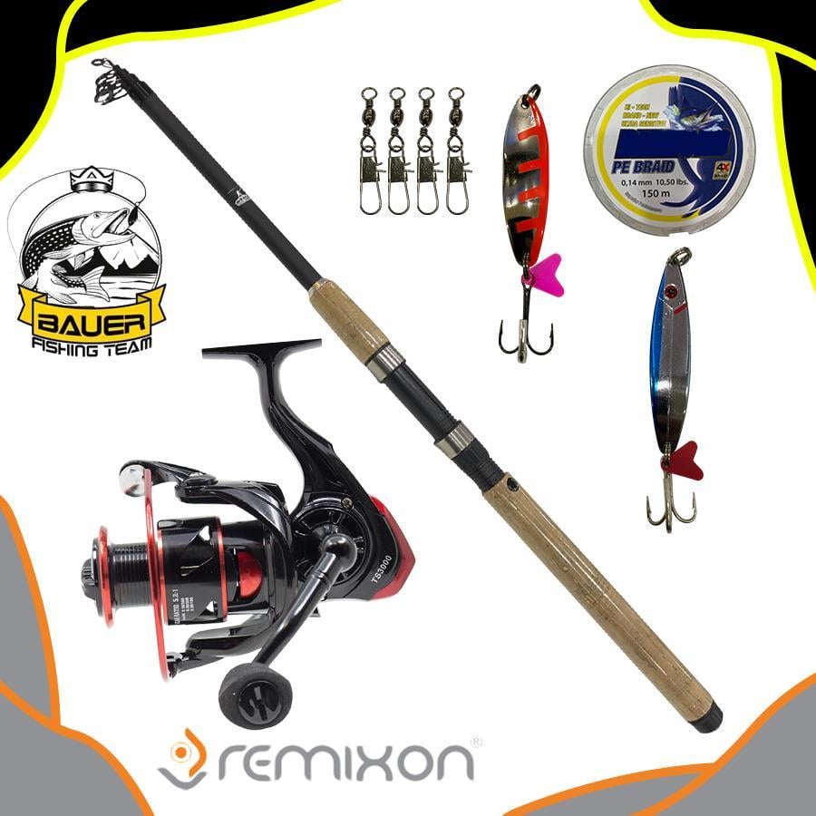 Yuweishi TS 3000 Bauer Pulsar 240 Cm 10-30 Gr Tele Spin Olta Takımı Seti