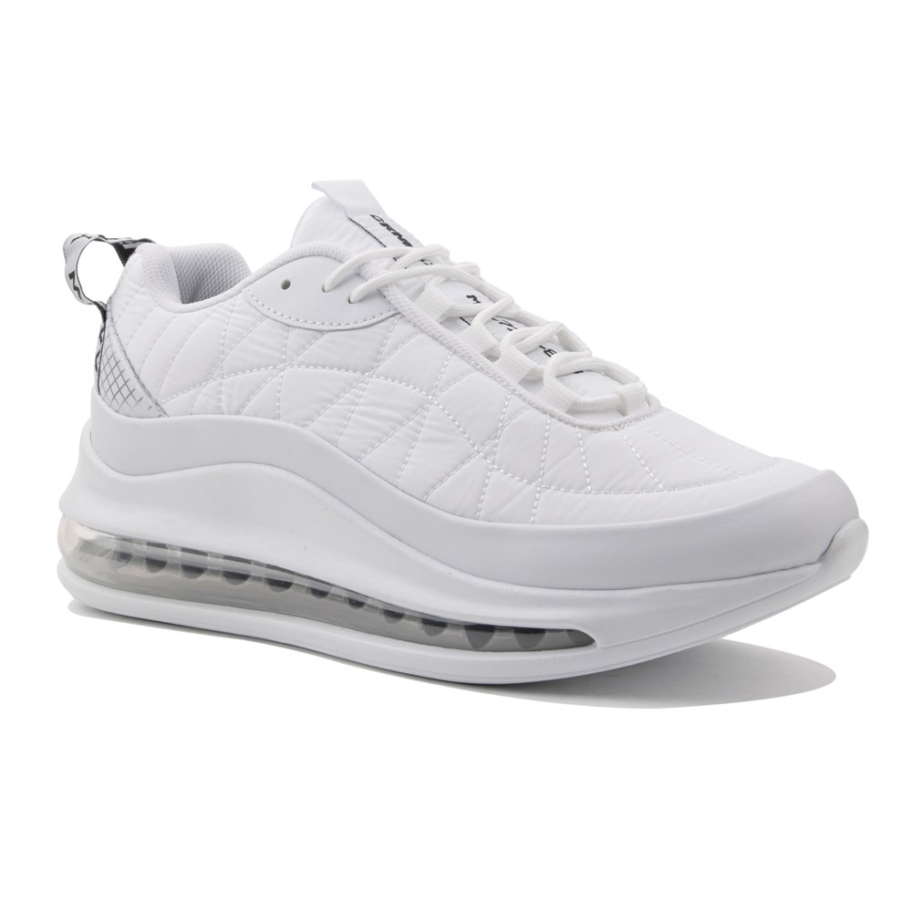 Erkek Beyaz Havalı Air Taban-5 cm-Spor Ayakkabı Sneaker