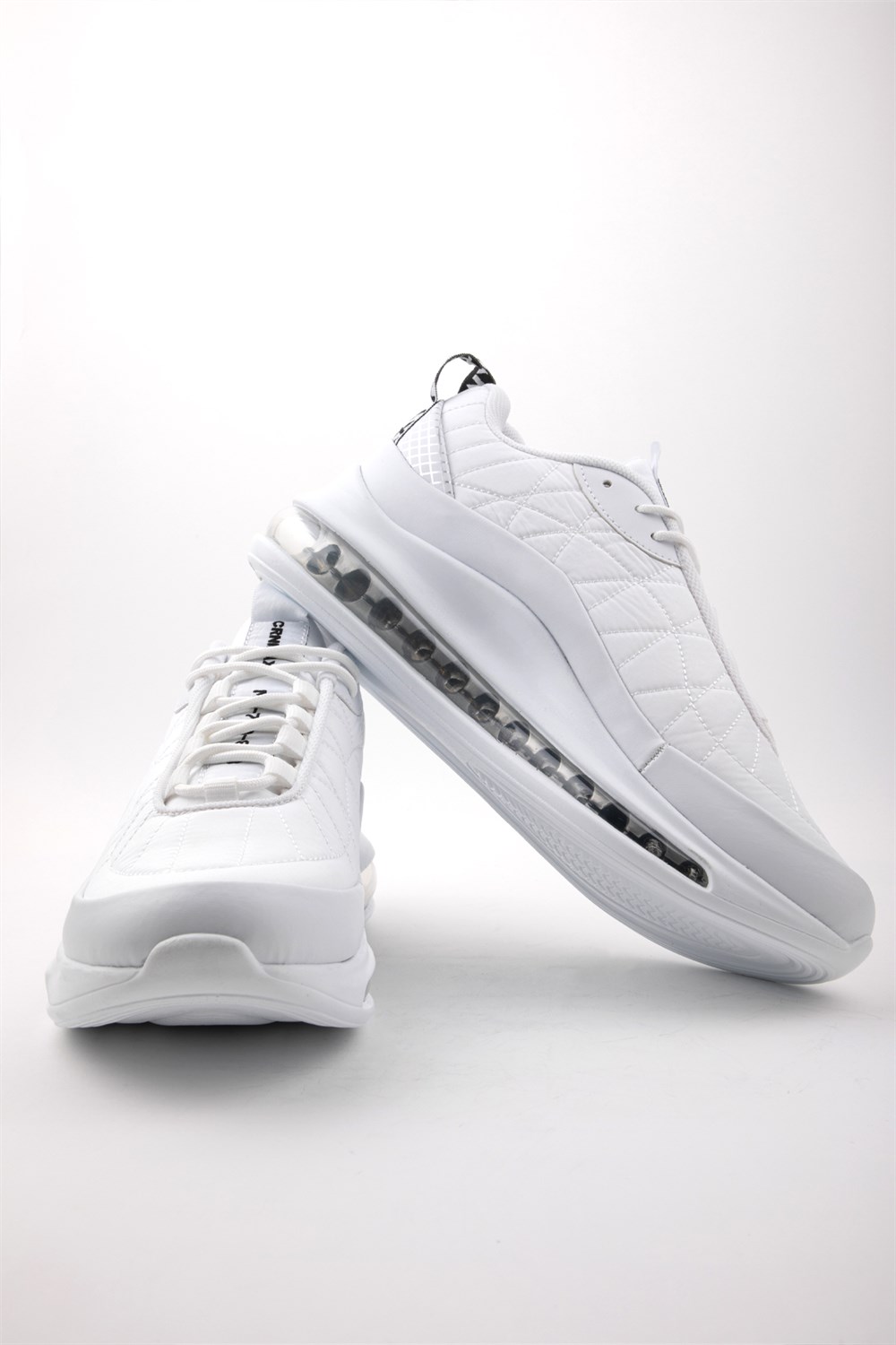 Erkek Beyaz Havalı Air Taban-5 cm-Spor Ayakkabı Sneaker