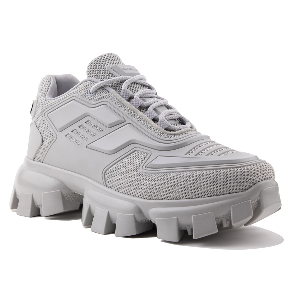 Unisex Gri Yüksek Tabanlı-5cm- Sneaker-Dar Kalıptır- Kalın Taban Günlük  Ayakkabı