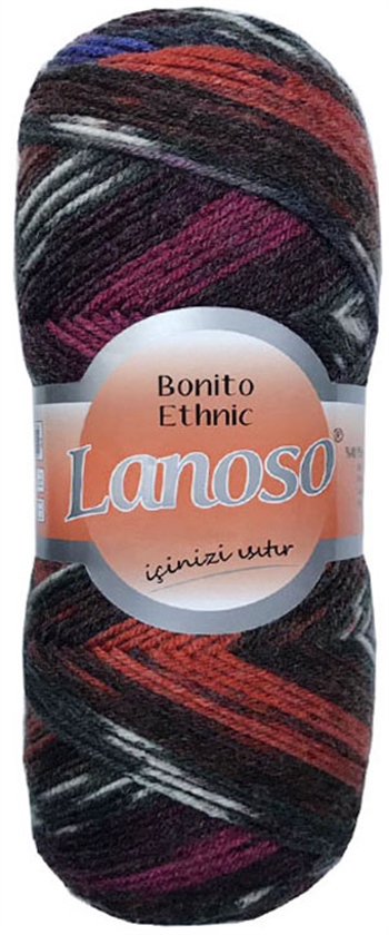 Bonito Ethnic Örgü İpi %49 Yün %51 Akrilik 300 Mt 100 G Ürününü Hemen İncele Fiyatı KaçırmaLANOSO