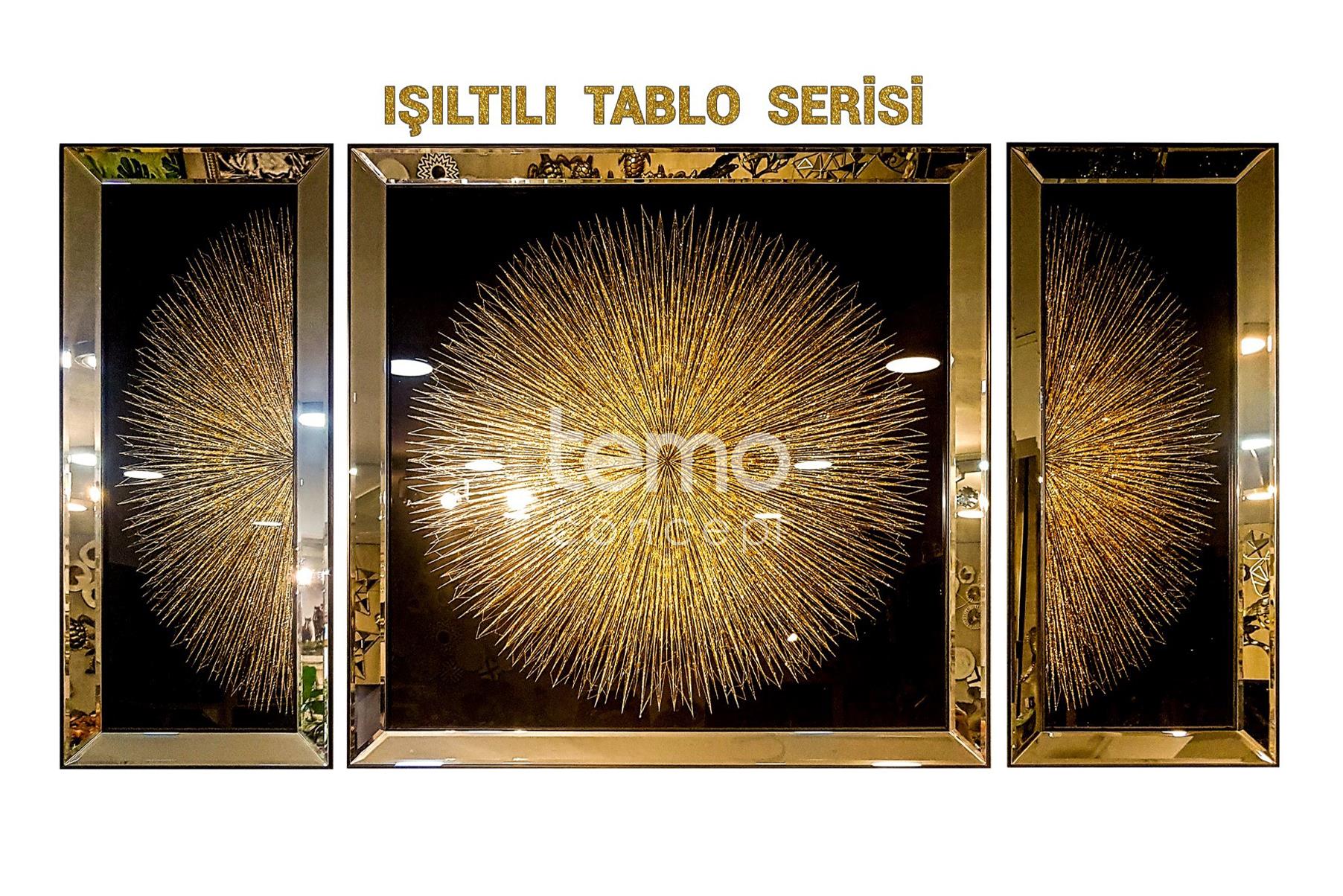 Altın Işıltılı Güneş Tablo