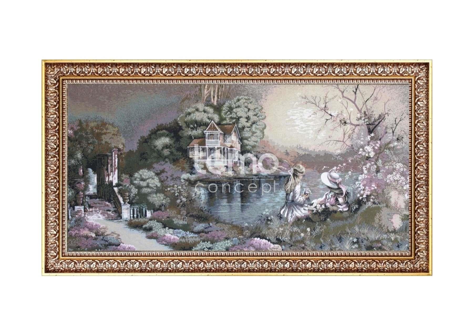 Goblen Göl Evi Tablo 82x142cm