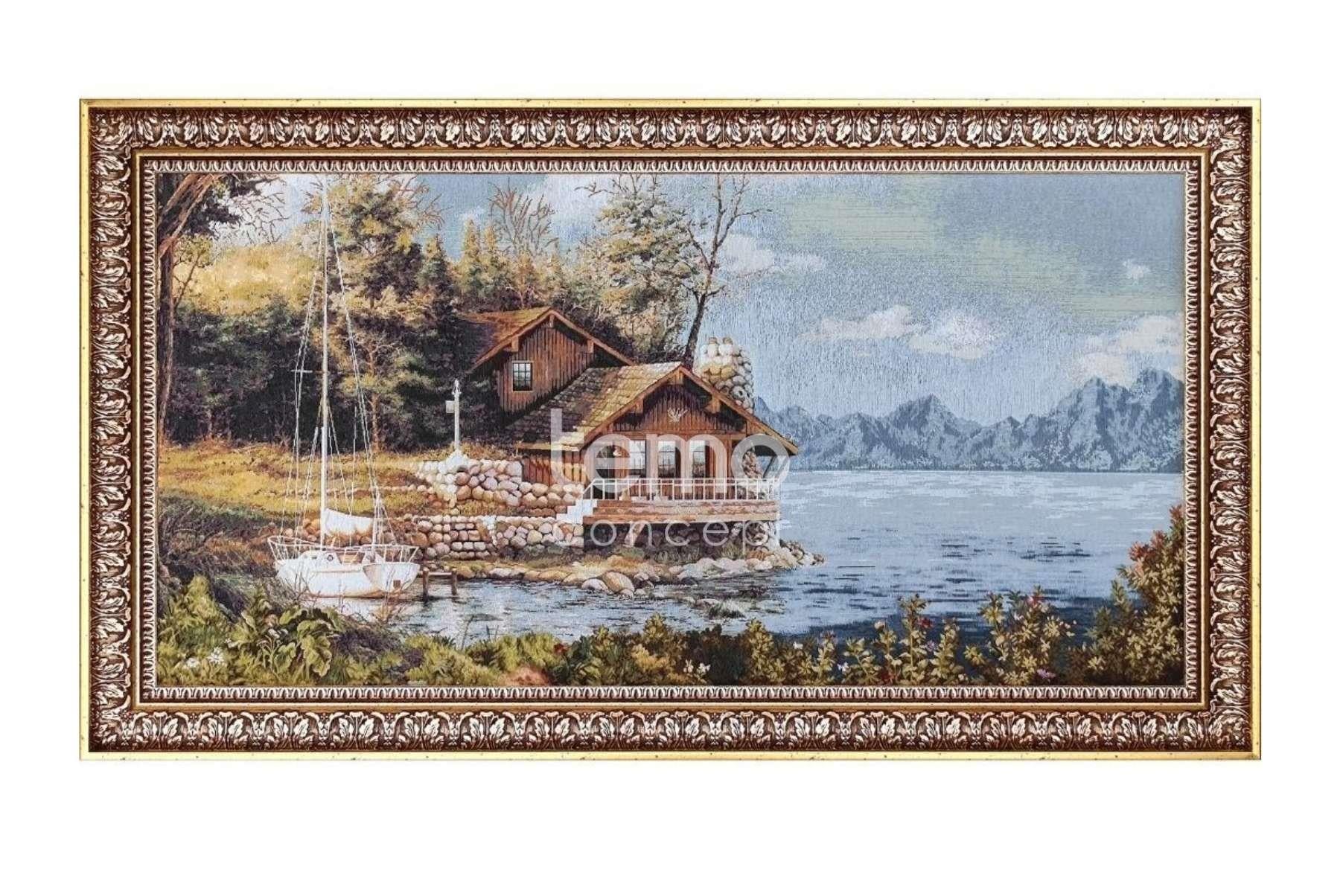 Goblen Tablo Göl Kıyısı Tablo 82x142cm