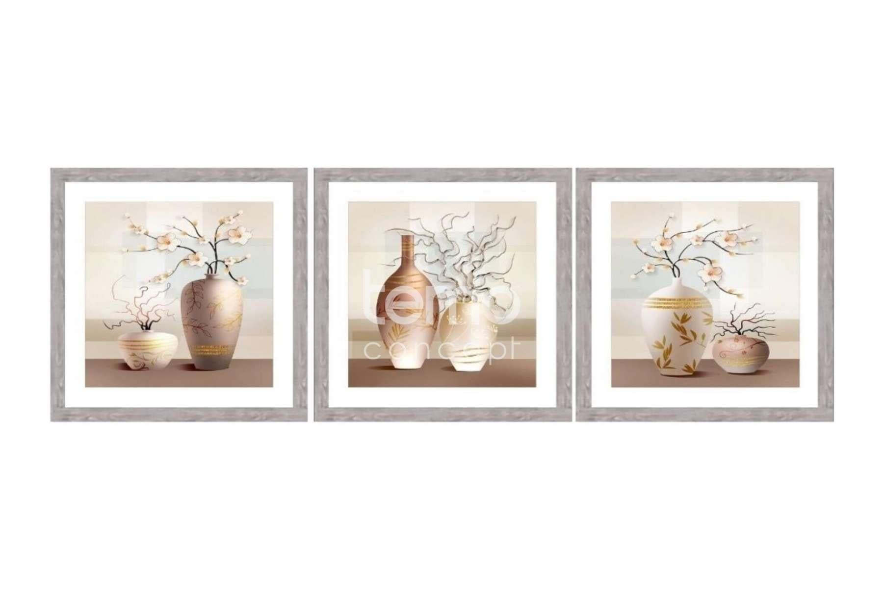 UV 3lü Set Vazo Tablo 60x180cm