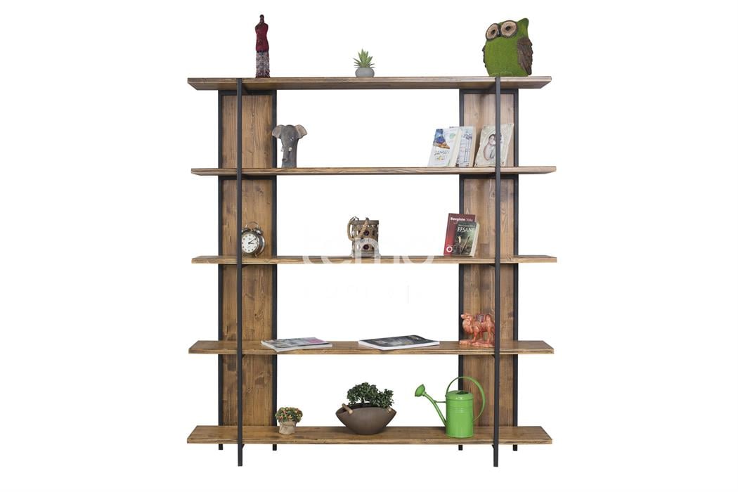 Wooden Ahşap Ladin Kitaplık