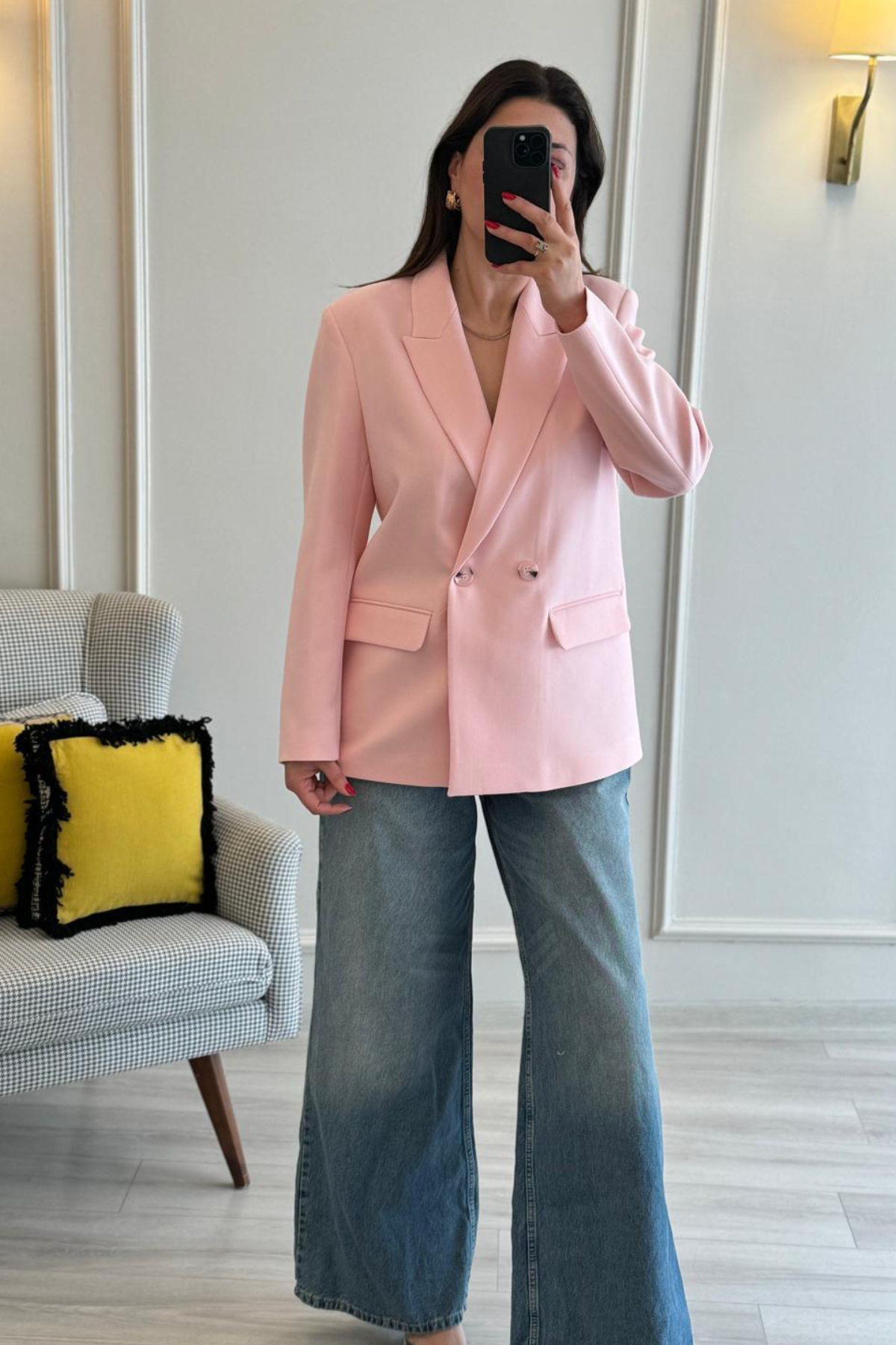 Dilvin Marka Blazer Ceket Pembe