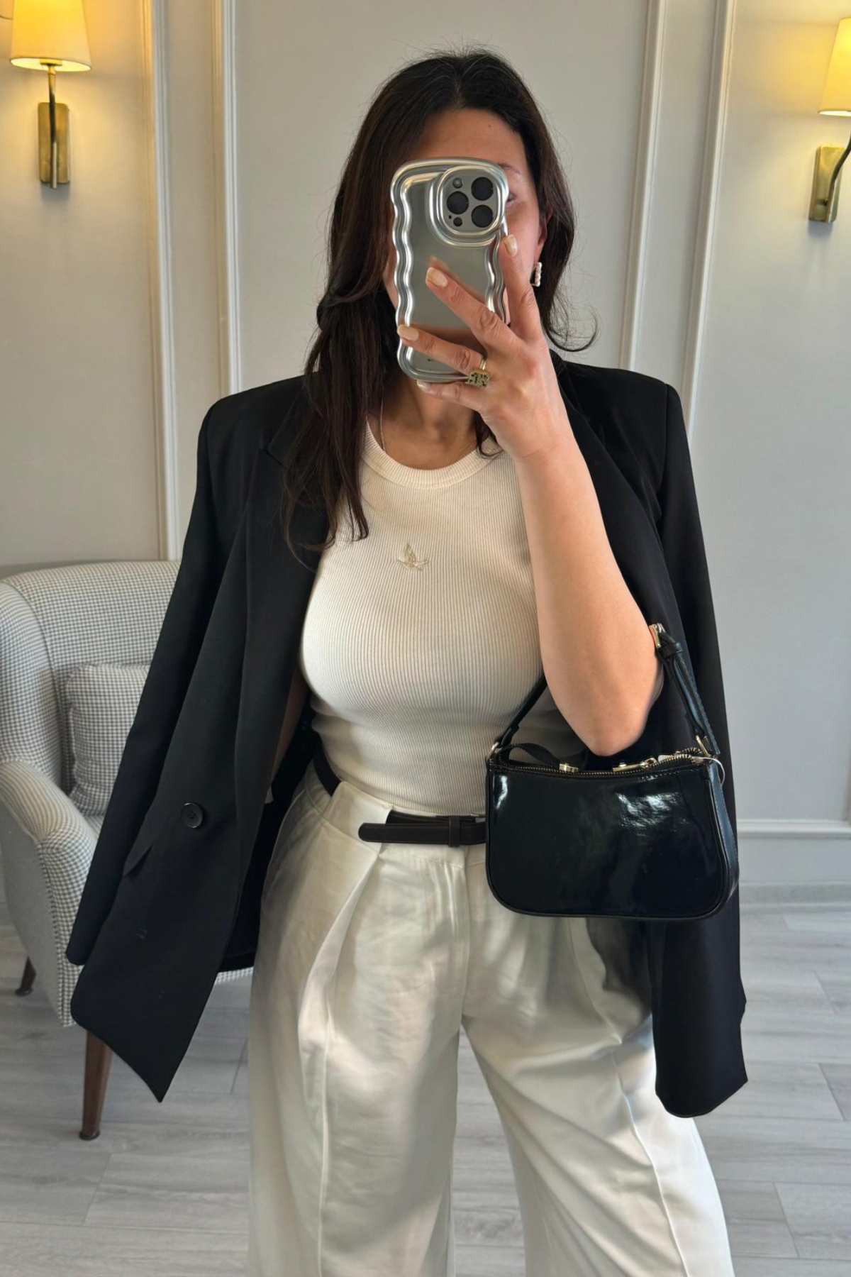 Dilvin Oversize Blazer Ceket Siyah