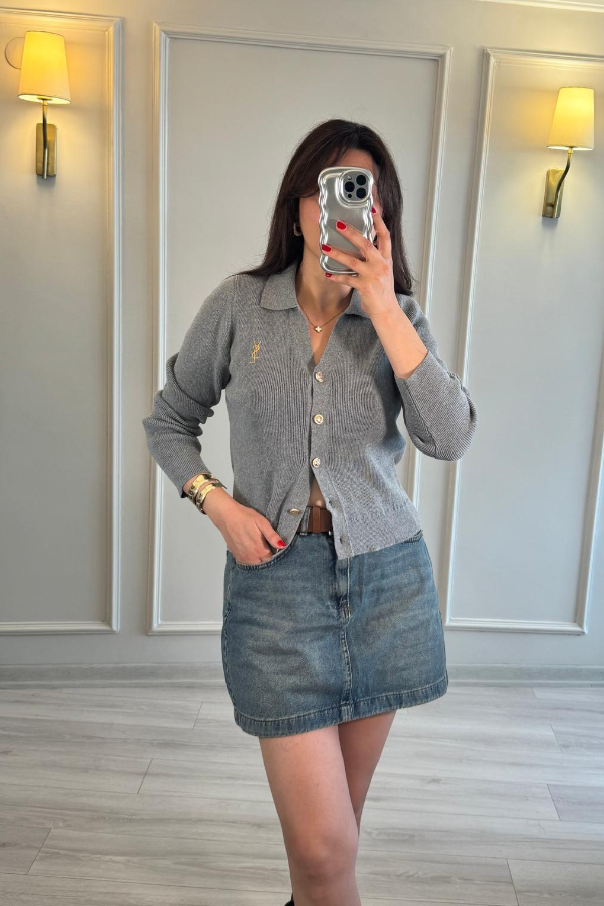 Marka Model Hırka Gri