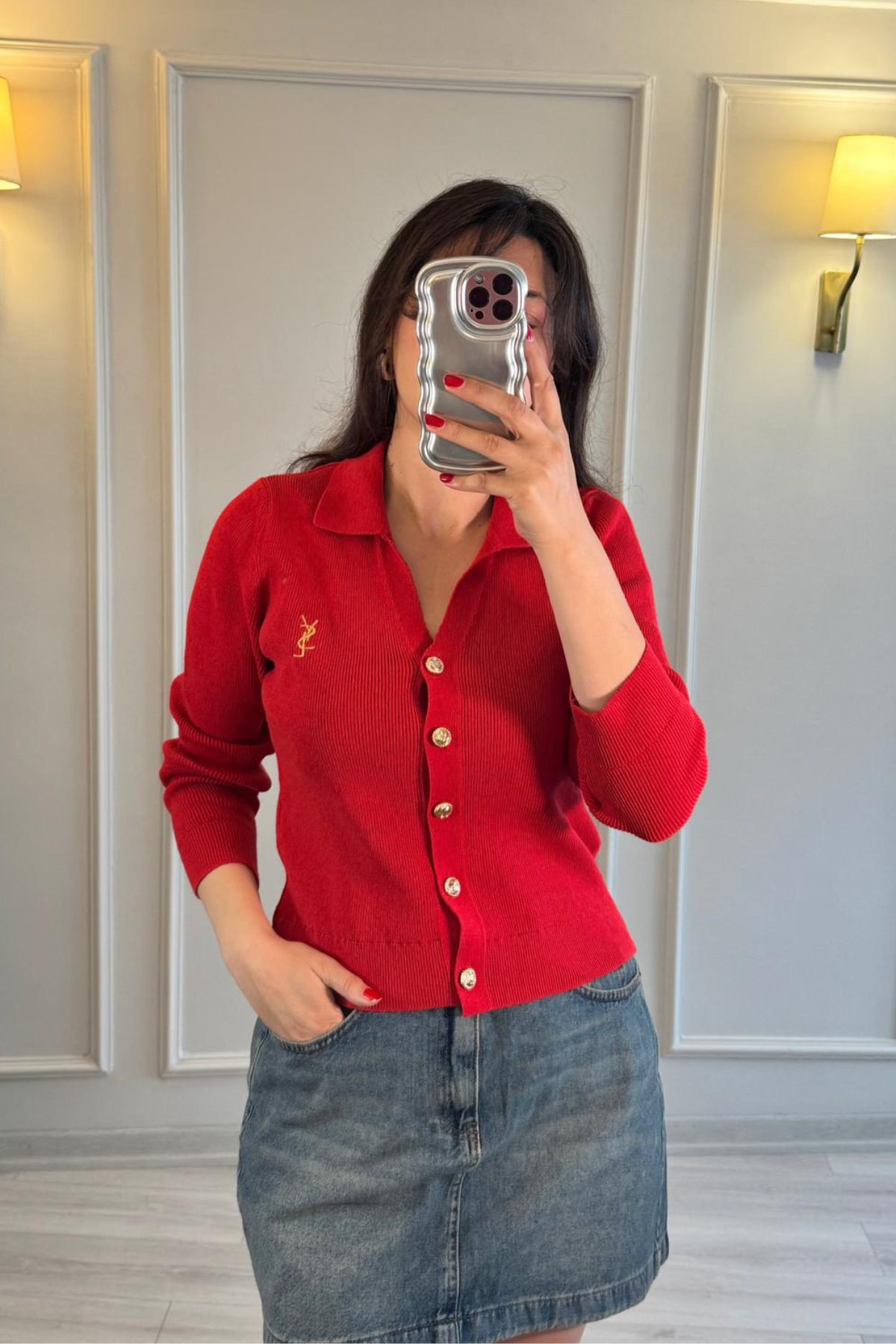 Marka Model Hırka Kırmızı