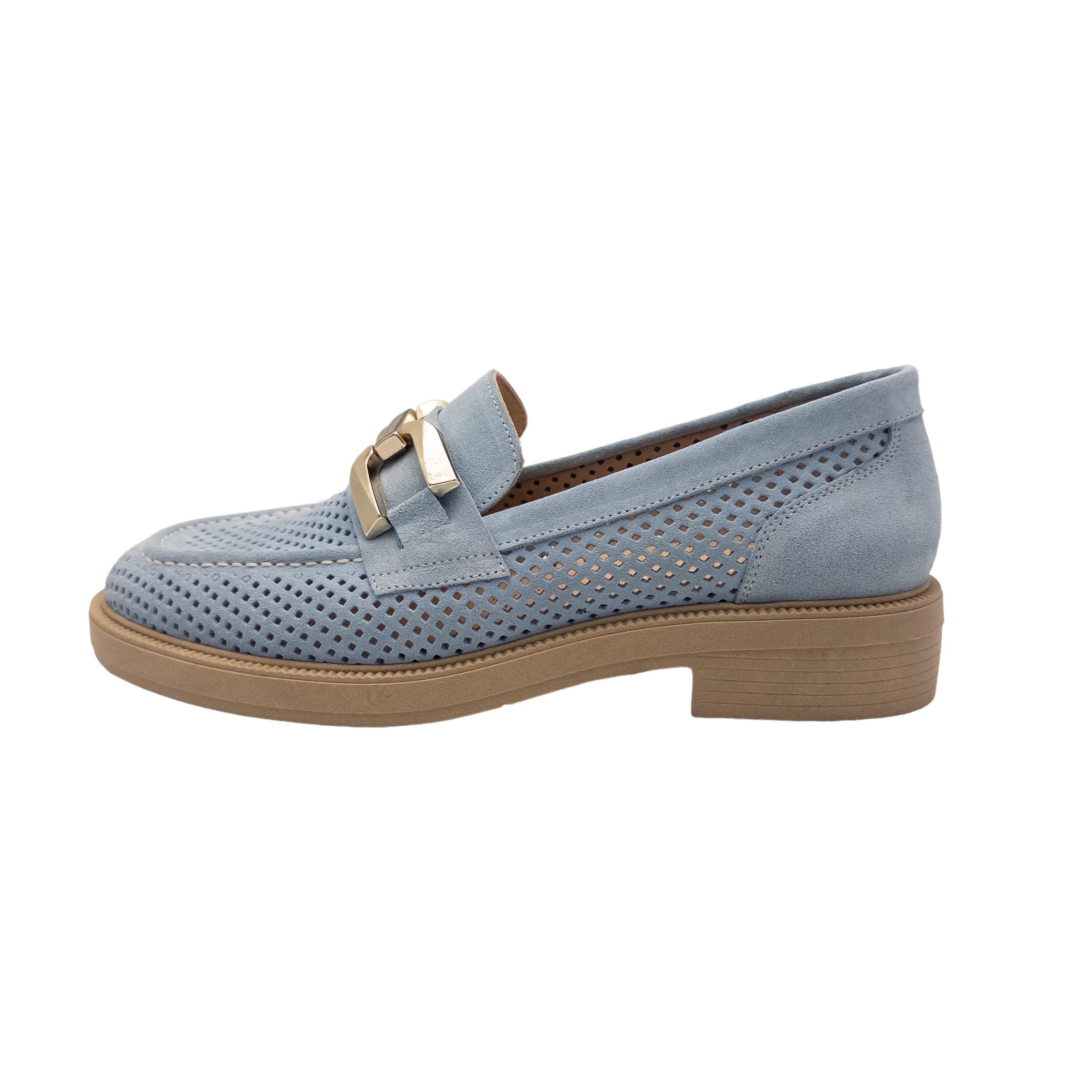 Kadın Bebe Mavi Süet Günlük Loafer