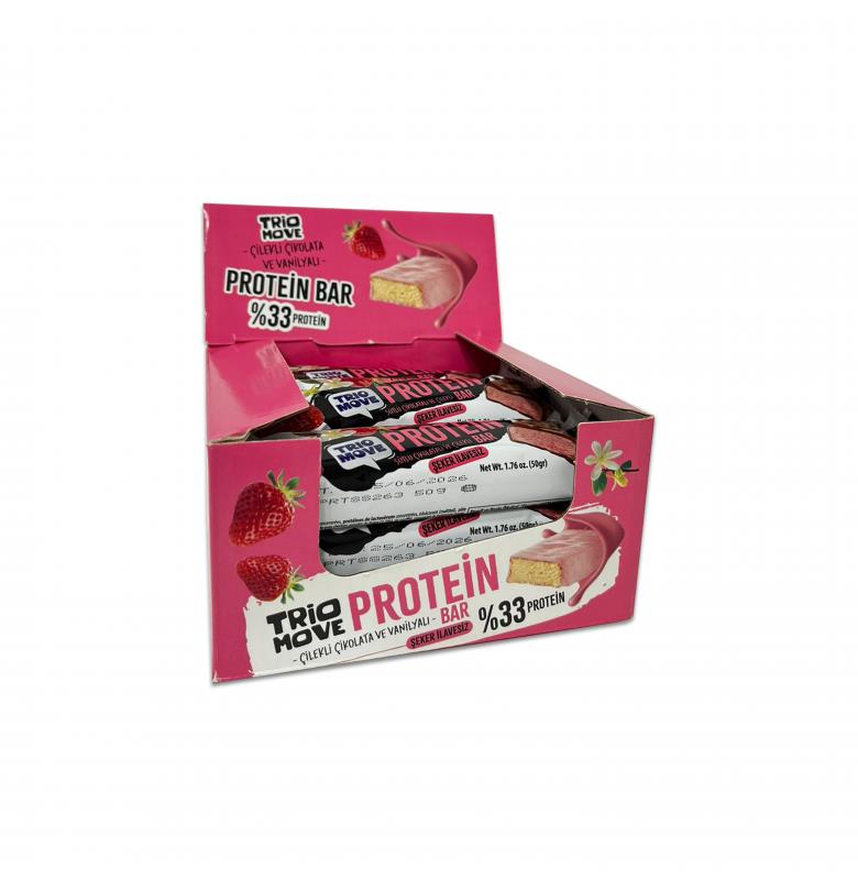 Trio Move %33 Protein Bar Çilek 9 Adet x 50 Gram