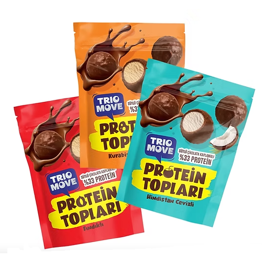 Trio Move Sütlü Çikolata Kaplamalı Protein Topları %33 Protein 72 Gr x 1 Adet