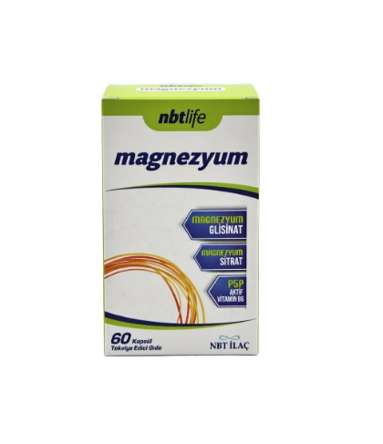 Nbt Life Magnezyum Bisglisinat ve Sitrat 60 Kapsül