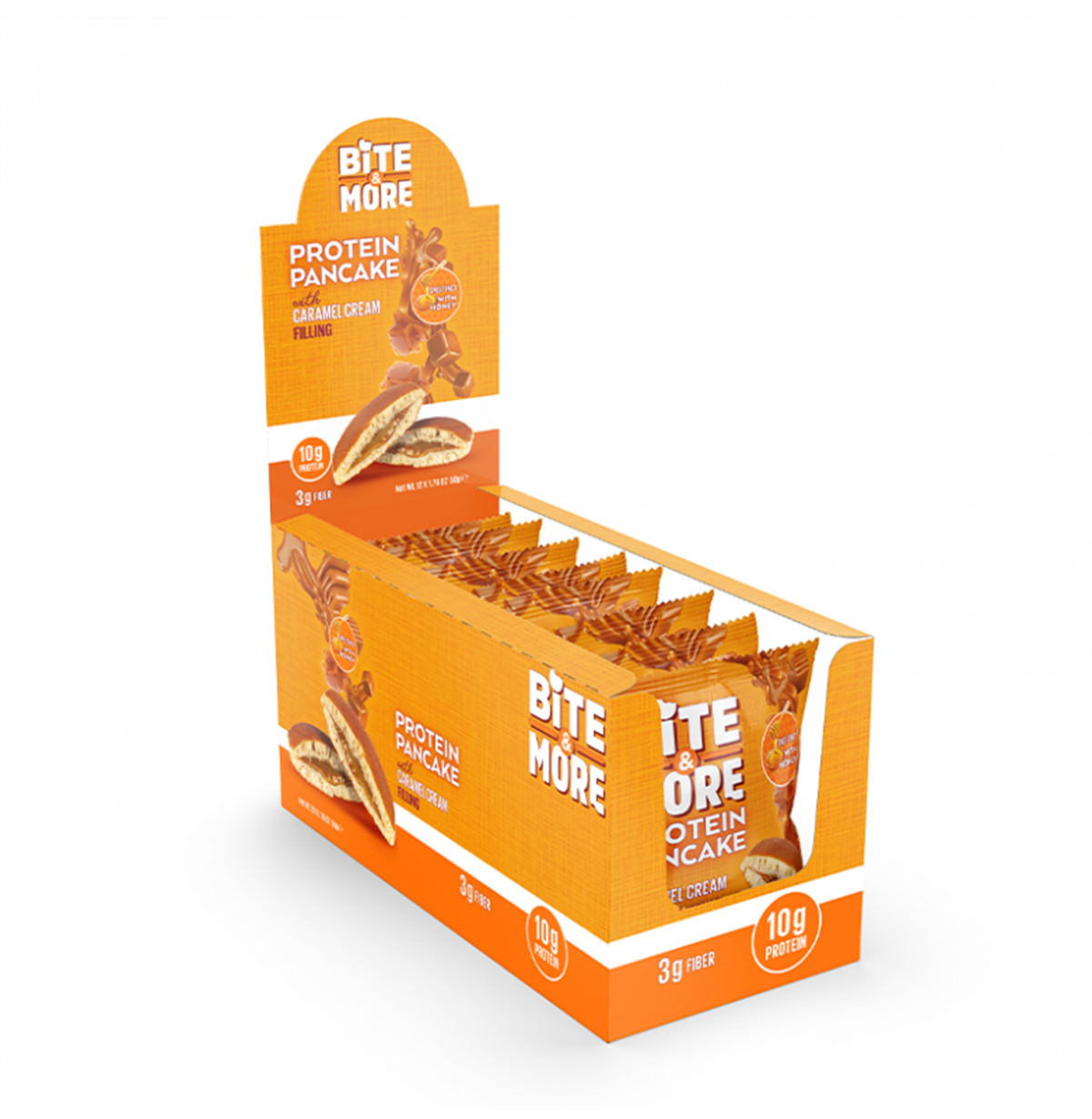 Bite & More Protein Pancake Caramel Cream 12 Adet x 50 Gram