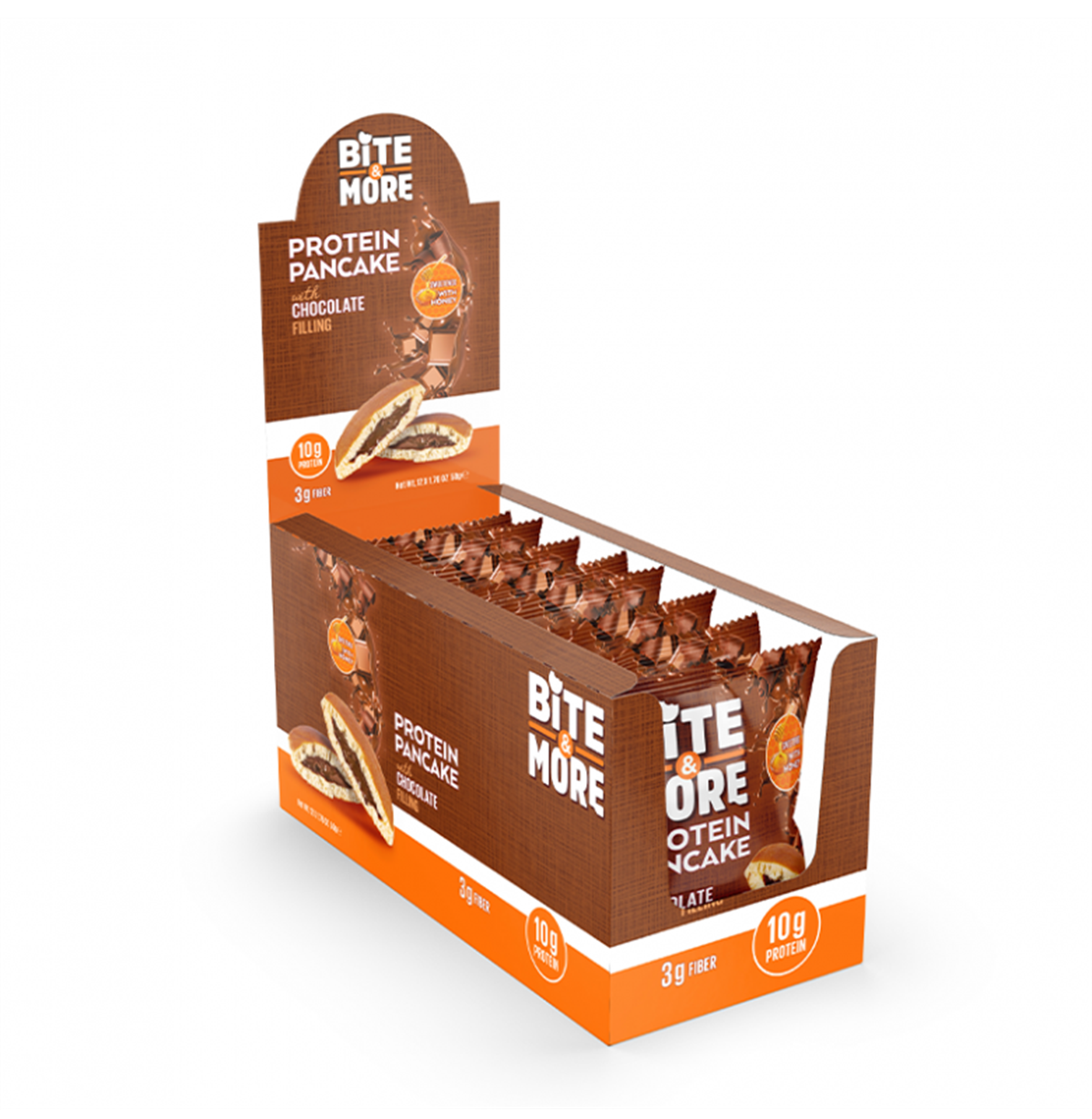 Bite & More Protein Pancake Çikolata 12 Adet x 50 Gram