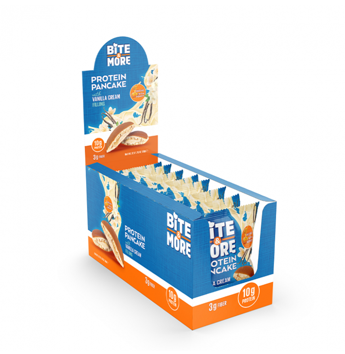Bite & More Protein Pancake Vanilla Cream 12 Adet x 50 Gram