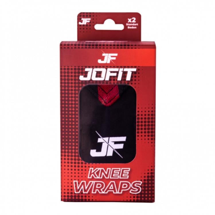 JoFit Knee Wraps Siyah - Kırmızı