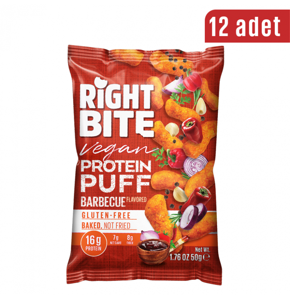 Right Bite Protein Buff Barbecue 12 Adet x 50 Gram
