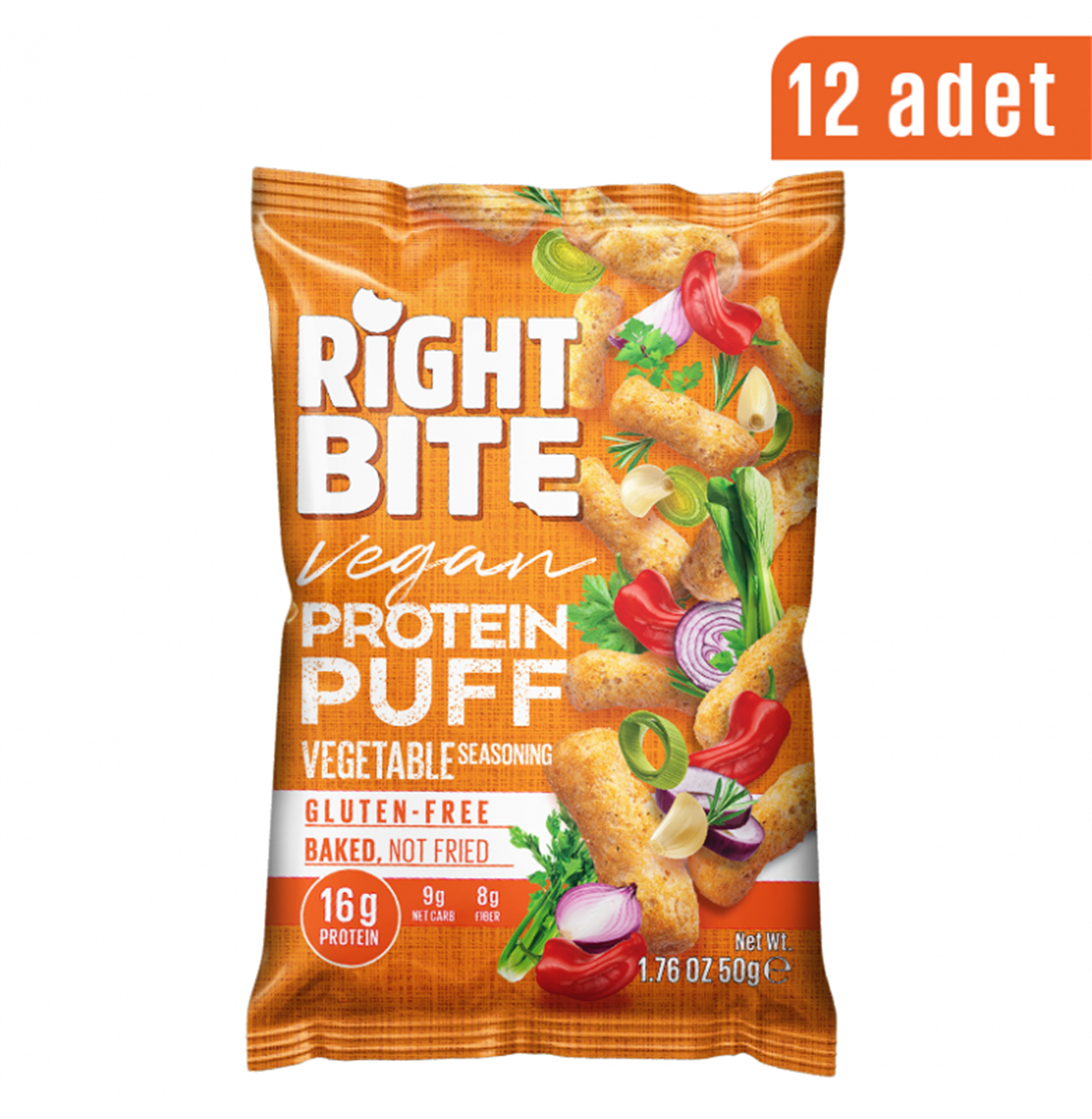 Right Bite Protein Buff Vegetable 12 Adet x 50 Gram