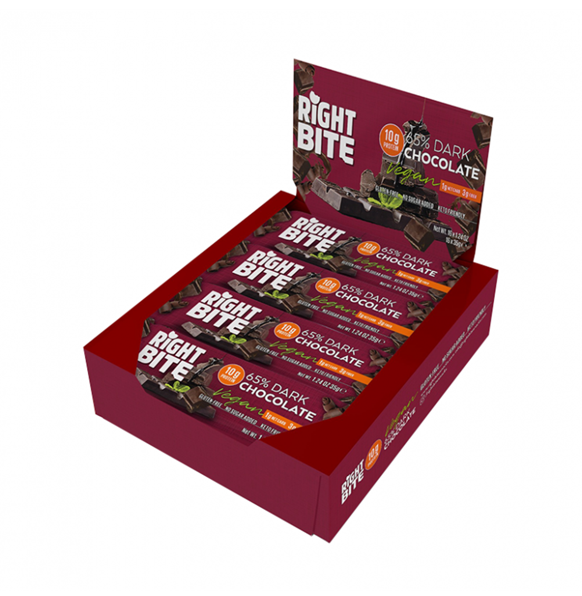 Right Bite Protein Chocolate Dark Chocolate 16 Adet x 35 Gram
