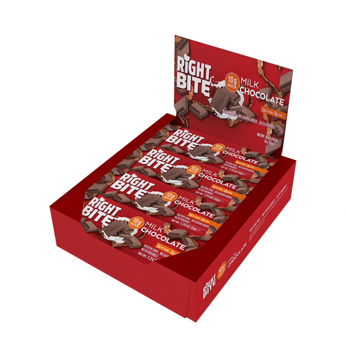 Right Bite Protein Chocolate Milk Chocolate 16 Adet x 35 Gram