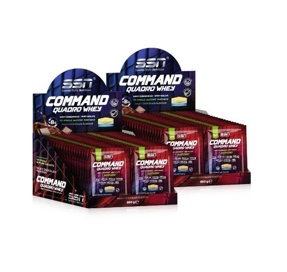 SSN Command Quadro Whey 22 Gr x 40 Şase Kutu 880 Gr (Çikolata) Protein Tozu