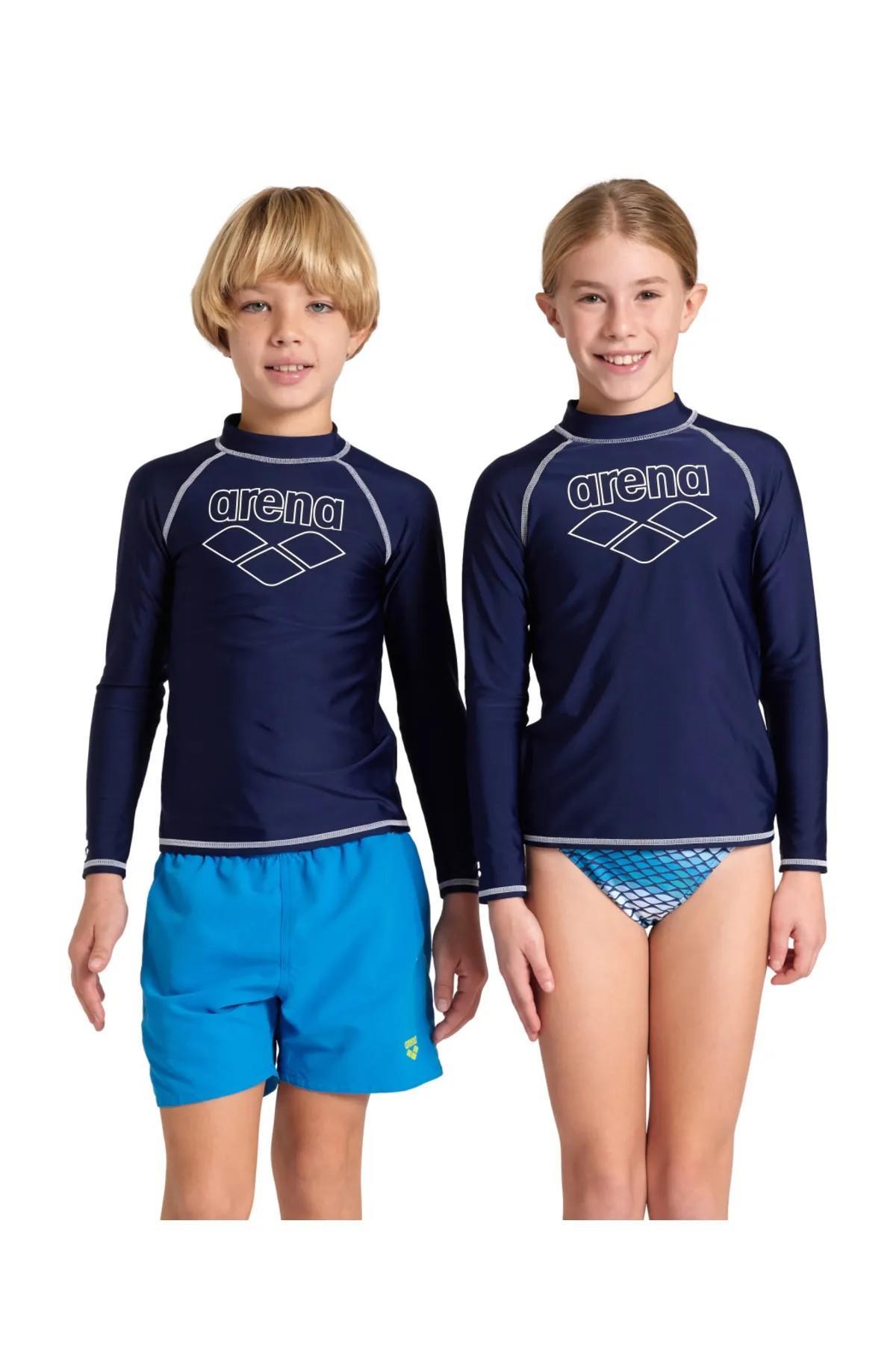 Arena 006296710 Rash Vest L/S Graphic Unisex Çocuk Yüzücü T-Shirt