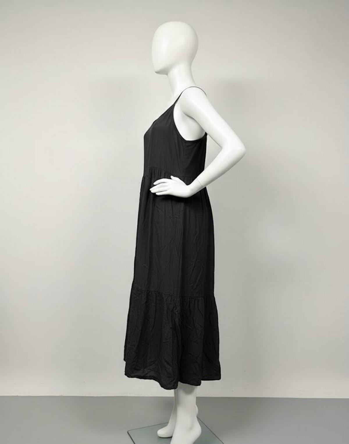 As Collection Yeşil Pamuklu Viskon Kumaş Askılı Midi Boy Kadın Elbise