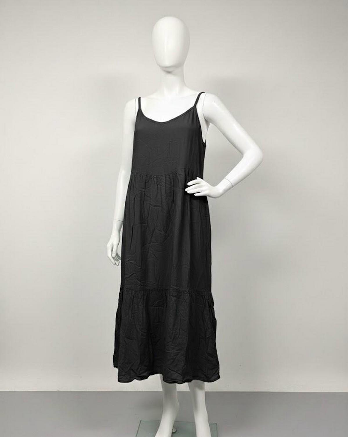 As Collection Yeşil Pamuklu Viskon Kumaş Askılı Midi Boy Kadın Elbise