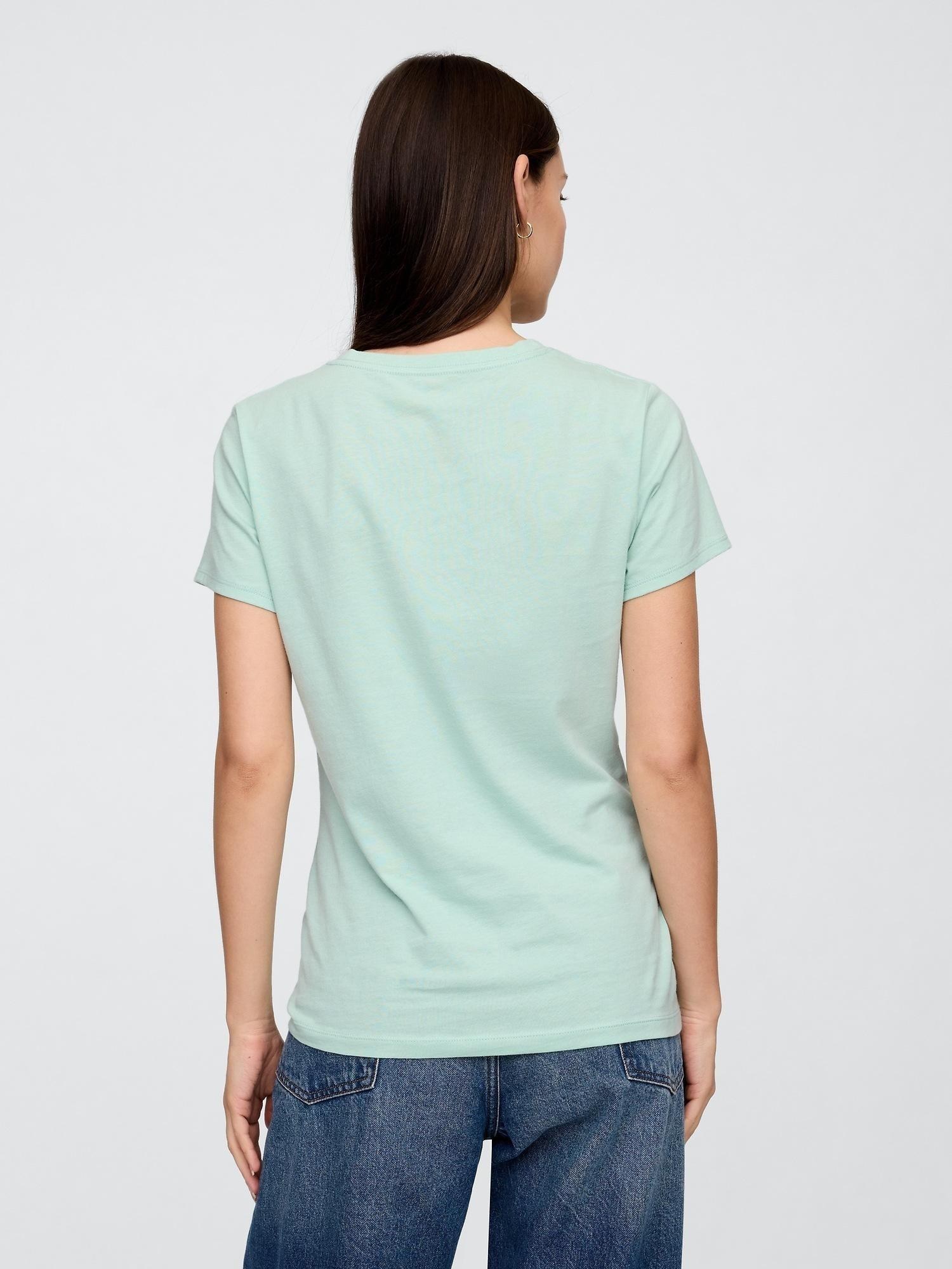 GAP 729555013 V-Ss Logo Classic Tee Kadın Tişört