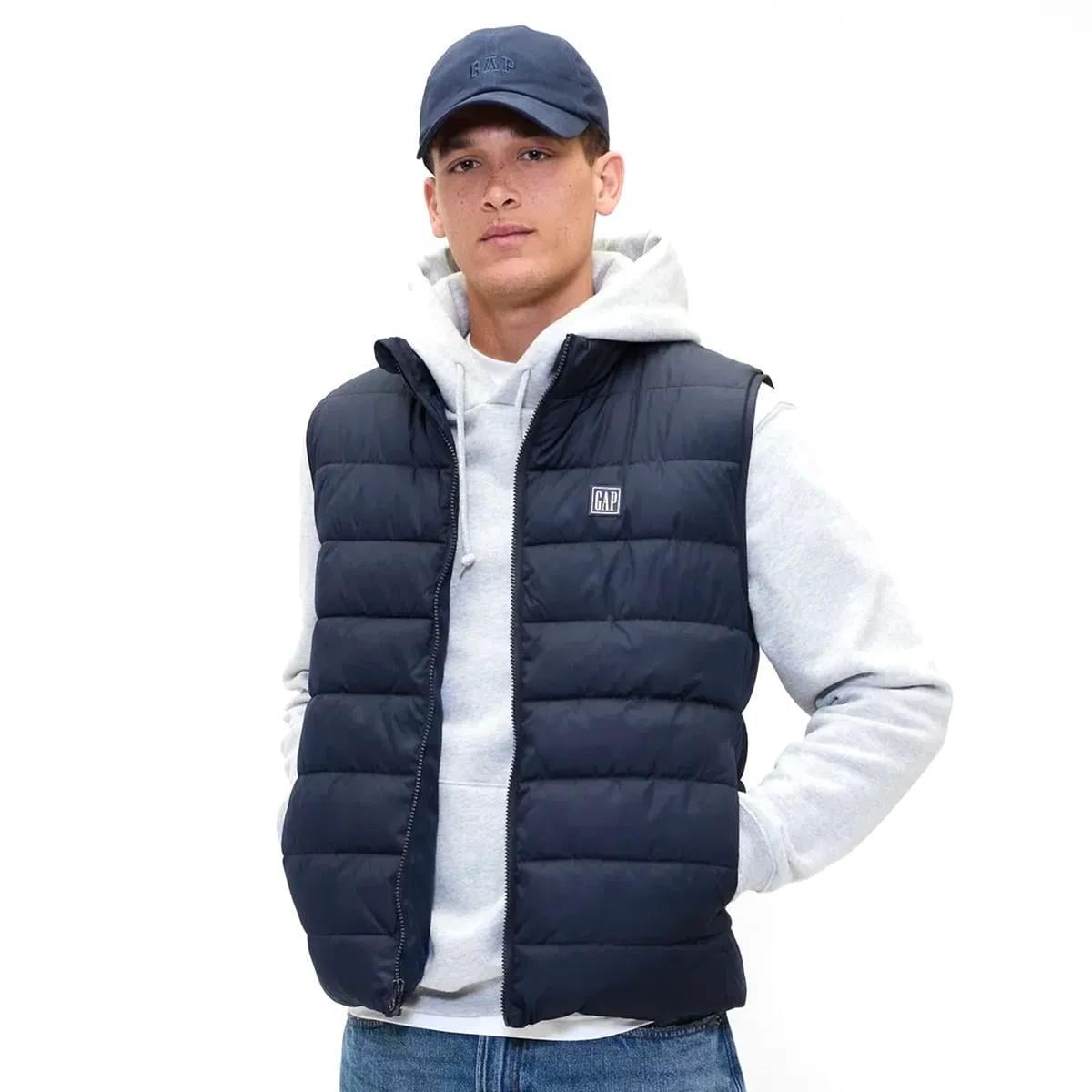 Gap 790584001 V-Frch Logo Ltwt Puffer Vest Erkek Yelek