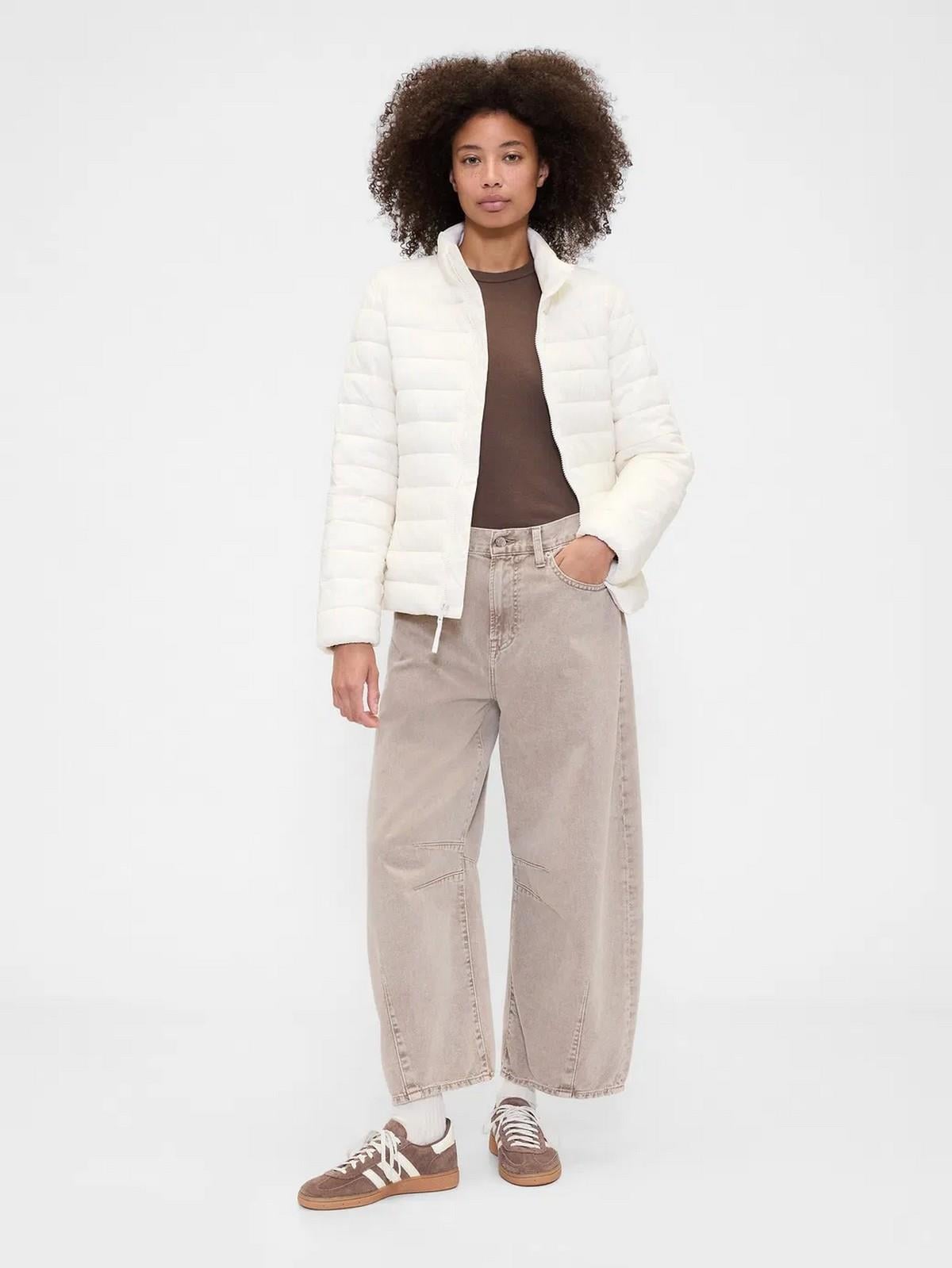 Gap 791284001 V-Frch Logo Lw Puffer Jkt Kadın Mont