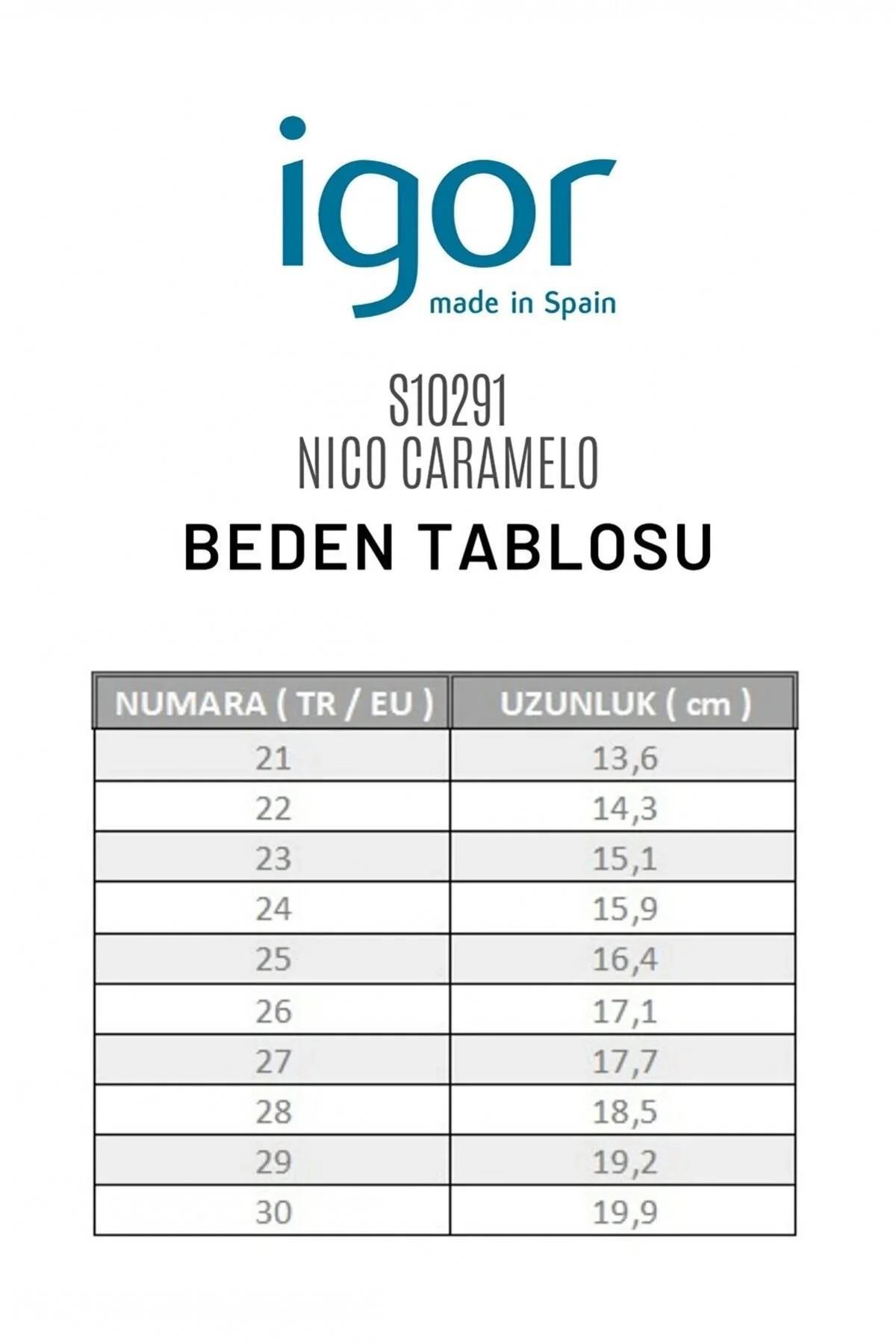 Igor S10291-231 Nico Caramelo Unisex Çocuk Sandalet