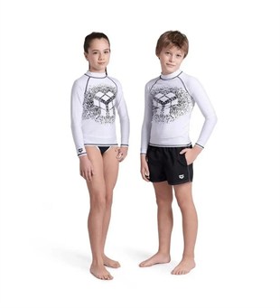 Arena 006296155 Rash Vest L/S Graphic Unisex Çocuk Yüzücü T-Shirt
