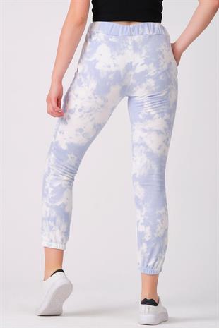 As Collection Mavi Pamuklu Beli Lastikli Kadın Eşofman Altı