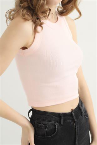 As Collection Pembe Kaşkorse Body Kadın Crop Atlet