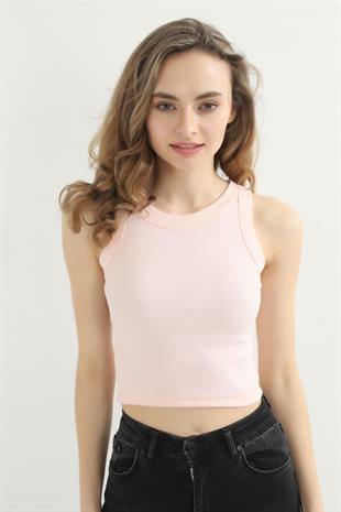 As Collection Pembe Kaşkorse Body Kadın Crop Atlet