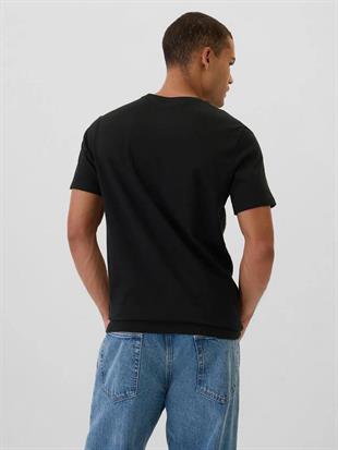 GAP 502022002 V-Frch Everyday Soft Micro Logo Crew Erkek Tişört