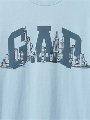 GAP 745022000 V-Gap Nyc Skyline Erkek Tişört
