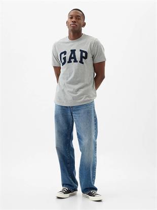 GAP 856659000 V-Everyday Soft Basic Logo T Erkek Tişört