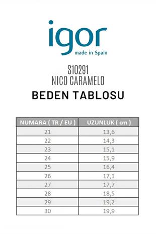 Igor S10291-231 Nico Caramelo Unisex Çocuk Sandalet