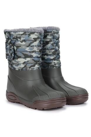 Igor W10210-042 Topo Ski Camo Çocuk Yağmur Çizmesi