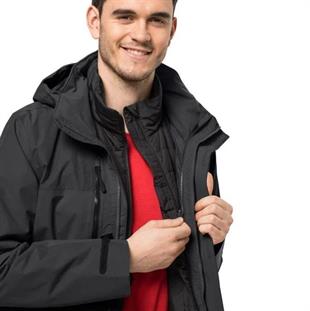 Jack Wolfskin 1115261-6000 Jasper 3IN1 Jkt M Erkek Outdoor Mont