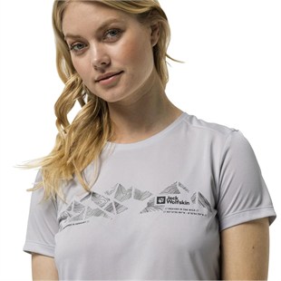 Jack Wolfskin 1807213 Crosstrail Graphic T W Kadın Tişört