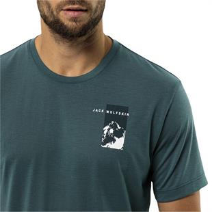 Jack Wolfskin 1809941 Vonnan S/S Graphic T M Erkek Tişört