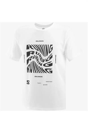 Salomon LC2218900 Running Graphic Ss Tee M Erkek Tişört