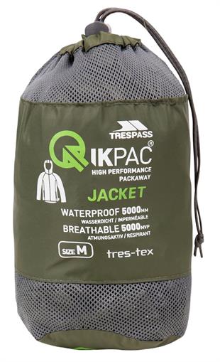 Trespass UAJKRAI10001 Qikpac Packaway Tp75 Unisex Yağmurluk