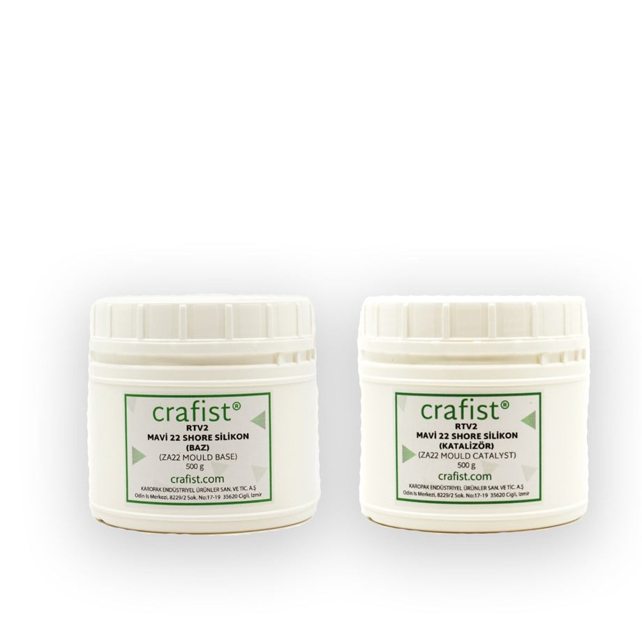 Crafist® ZA-22 Shore Mavi Teksir Kalıp Silikonu