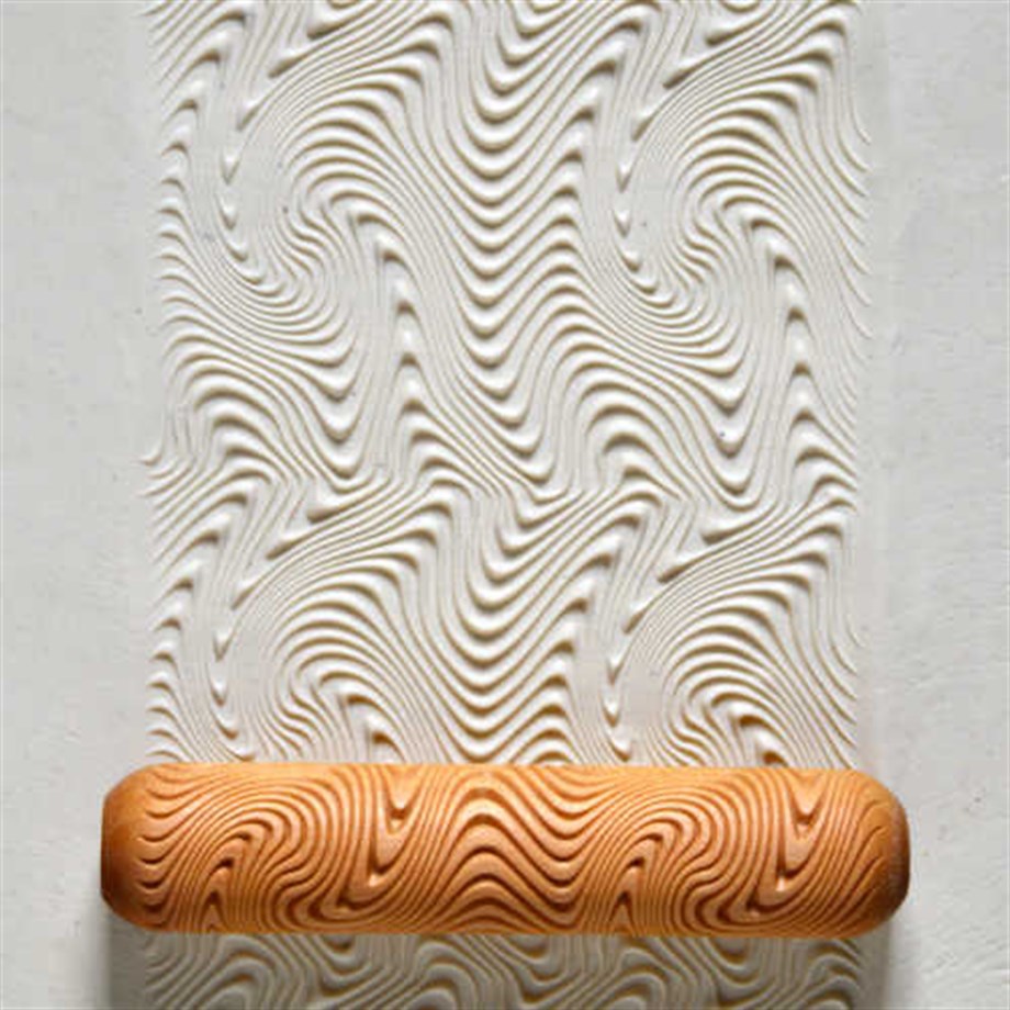 Psychedelic Dalga BHR-079 Büyük Desenli Ahşap Rulo - 12cm